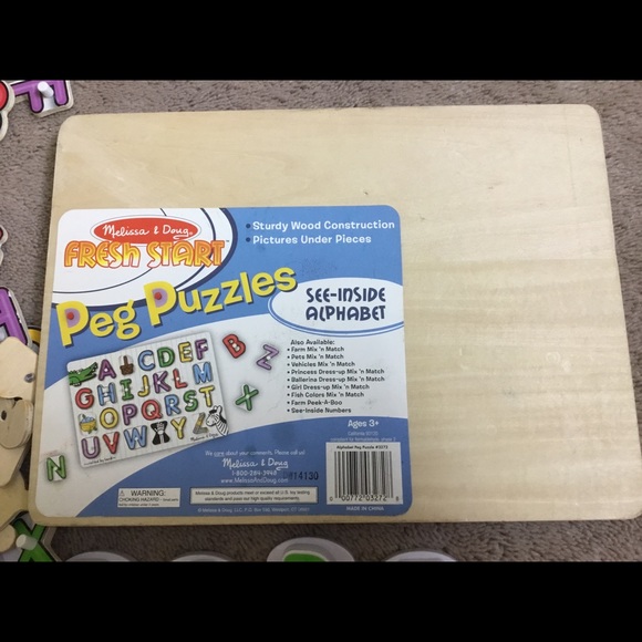 Melissa and Doug Peg Puzzle & Leapfrog Phonics Toy - Picture 10 of 12